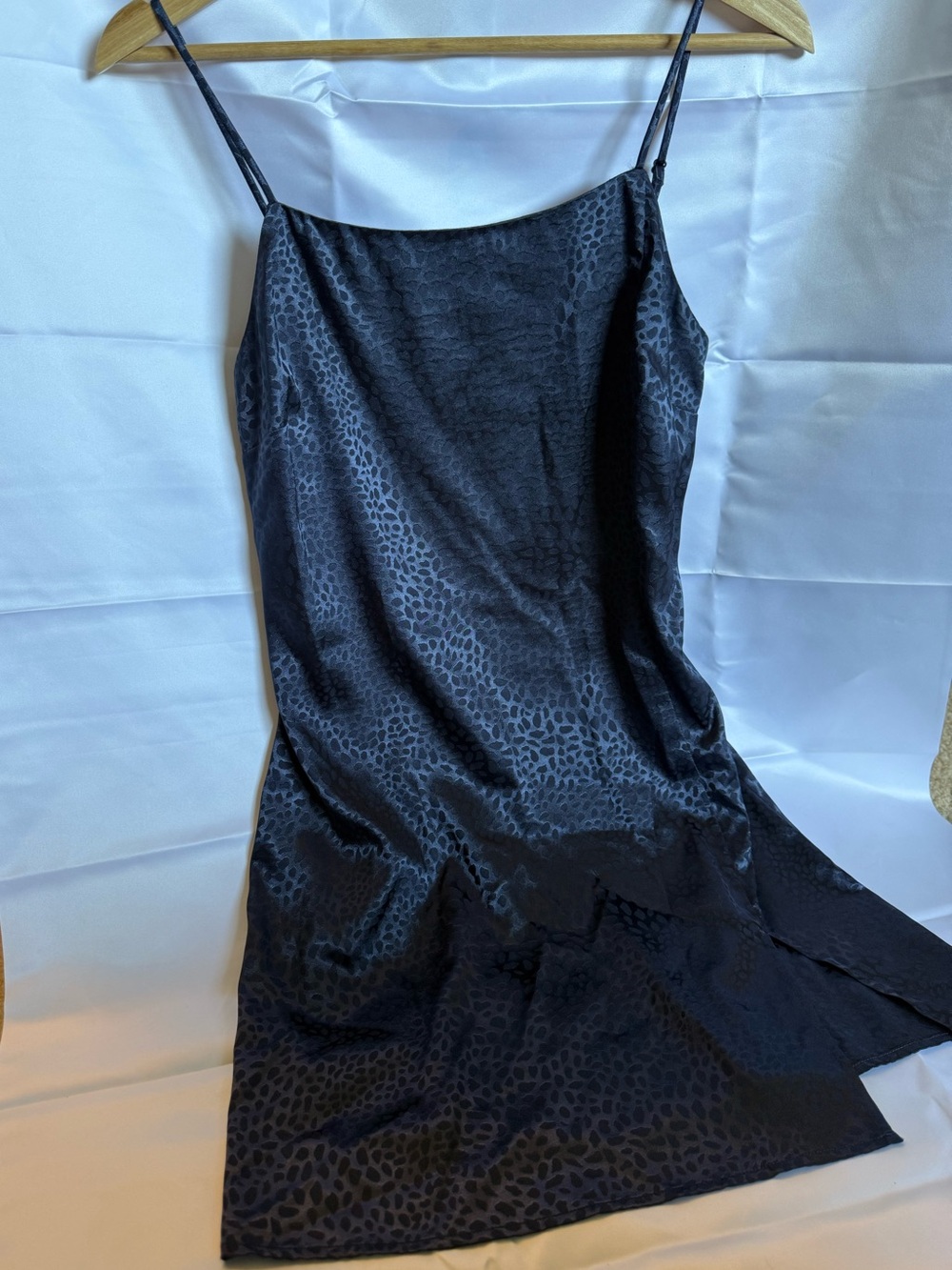 Blue leopard mini dress